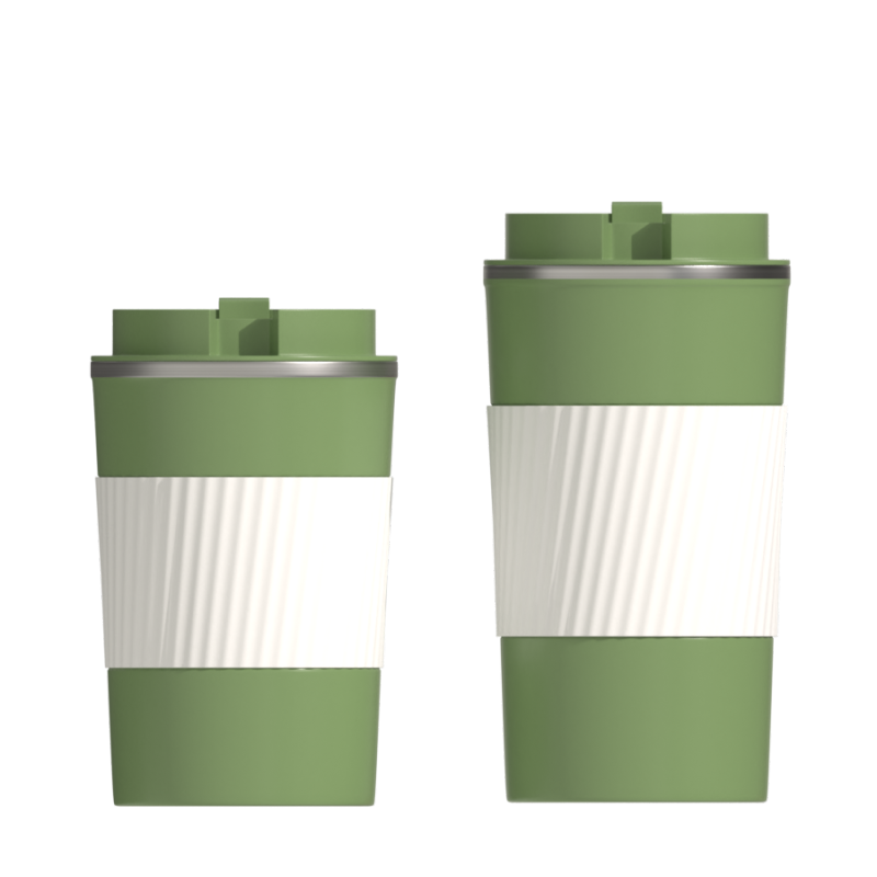 Eco Friendly Stainless Steel Thermos Double Wall Insulated Flask Vacuum Coffee Cup With Silicone Sleeve Office Travel Mug