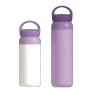 Portable 350ml Wide Mouth Double Walled Stainless Steel Thermal Vacuum Insulated Water Bottle With Handle