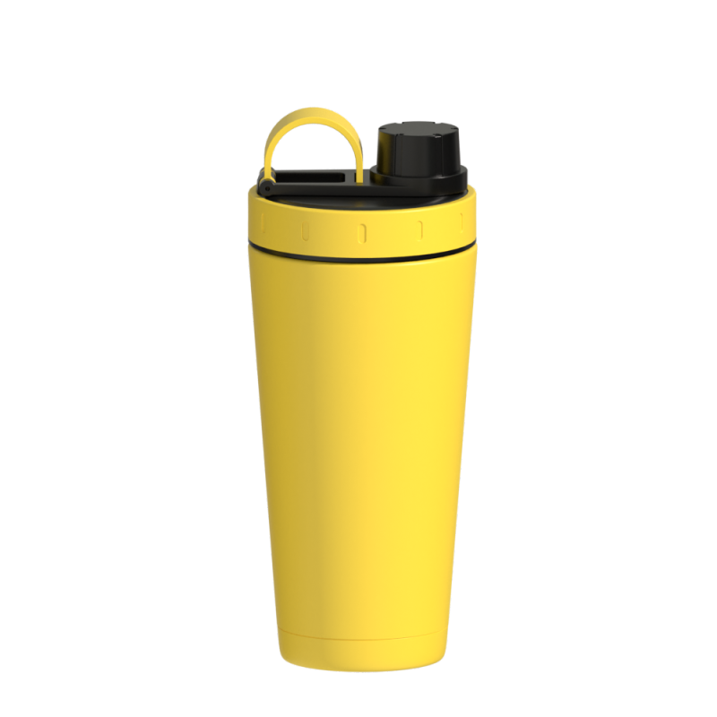 New style custom color oand  logo double wall insulated stainless steel gym shaker water bottle with handle