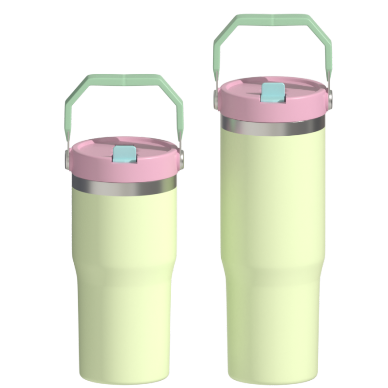 20&30OZ Double Wall Vacuum Insulated Flask Stainless Steel Travel  Coffee Tumbler With Handle Lid