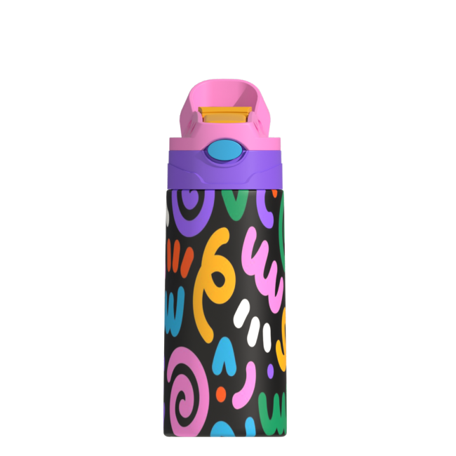 Usa Canada Warehouse 12oz Stainless Steel Insulated Blank Kids Sublimation Tumbler Baby Water Bottle With Flip Top Lid