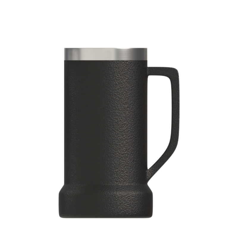 Изолированный стакан для кофе с принтом логотипа, пивная кружка из нержавеющей стали с двойными стенками и ручкой
