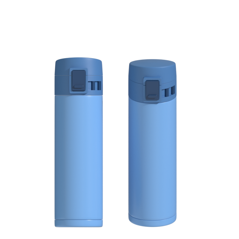 high quality custom logo stainless steel water bottle double wall flask water termos With button cover