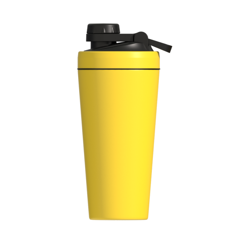 BPA free 750ml Stainless Steel Single Wall Protein Mug With Ball For GYM Shaker Water Bottle