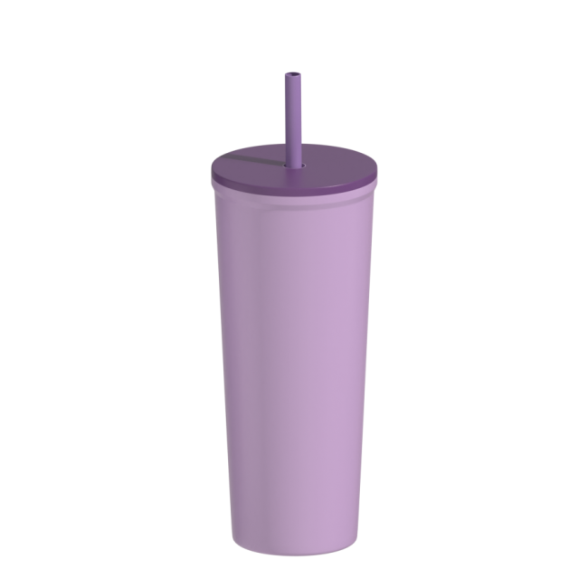 Double Wall Capacity Studded Pinch Cup 22OZ Fashion Creative AS Straw Durian Plastic Cup