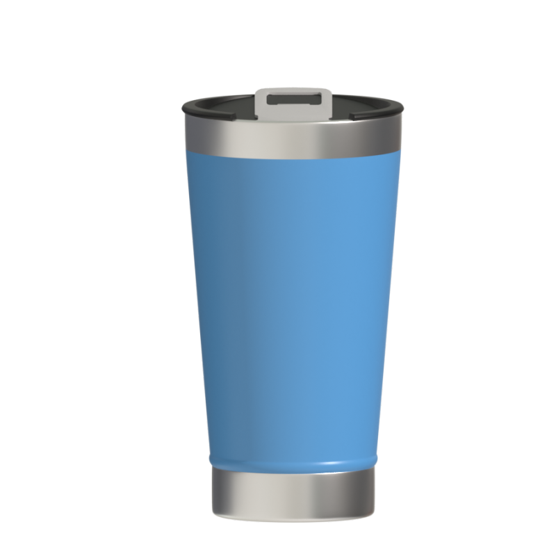 Популярная пивная чашка из нержавеющей стали с логотипом, дорожная кофейная кружка с двойными стенками, вакуумный стакан с крышкой для открывания бутылок
