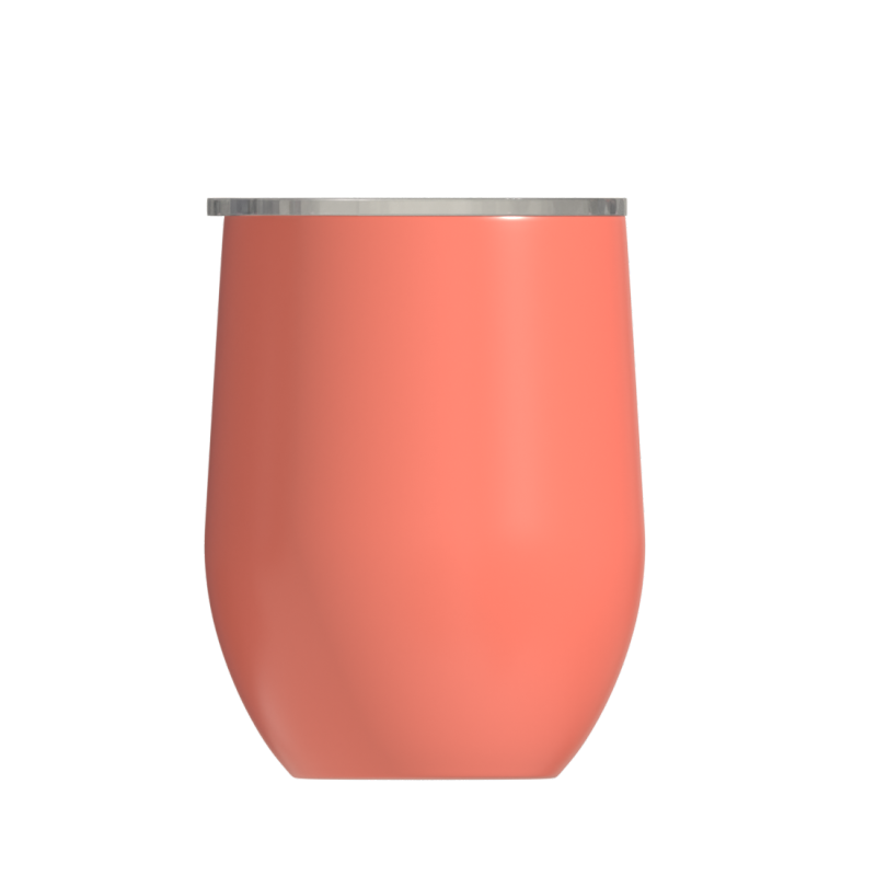 Wholesale Stemless 12oz Wine Tumbler Double Wall Customized Stainless Steel Vacuum Insulated Wine Glass with Lid