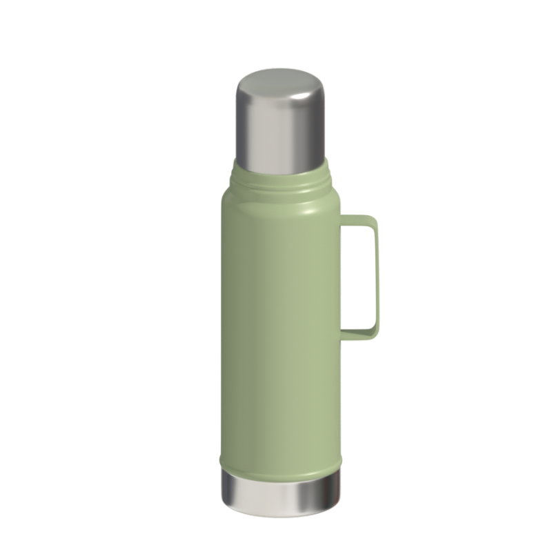1L/1.3L/1.8L Stainless Steel Thermos Flask Vacuum Insulated Sport Water Bottle With Handle