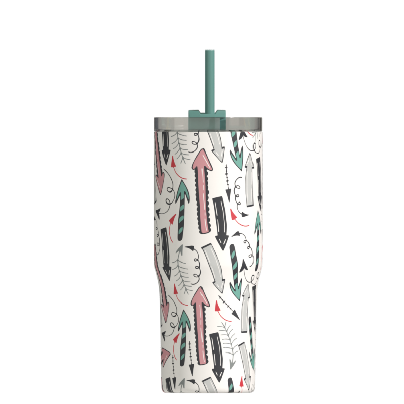 New Arrival Double Wall Thermos Vacuum Insulated Flask Stainless Steel Travel Mug With Straw Lid Coffee Tumbler