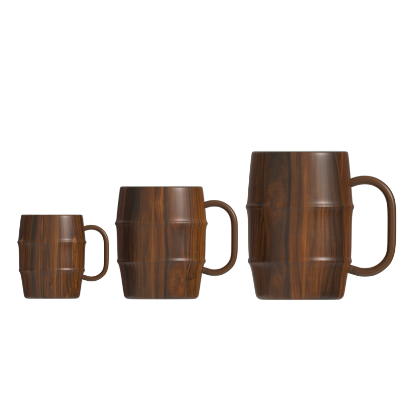 Double stainless steel coffee mug handy cup drink beer mug teacup insulated cup with handle anti-scalding cup