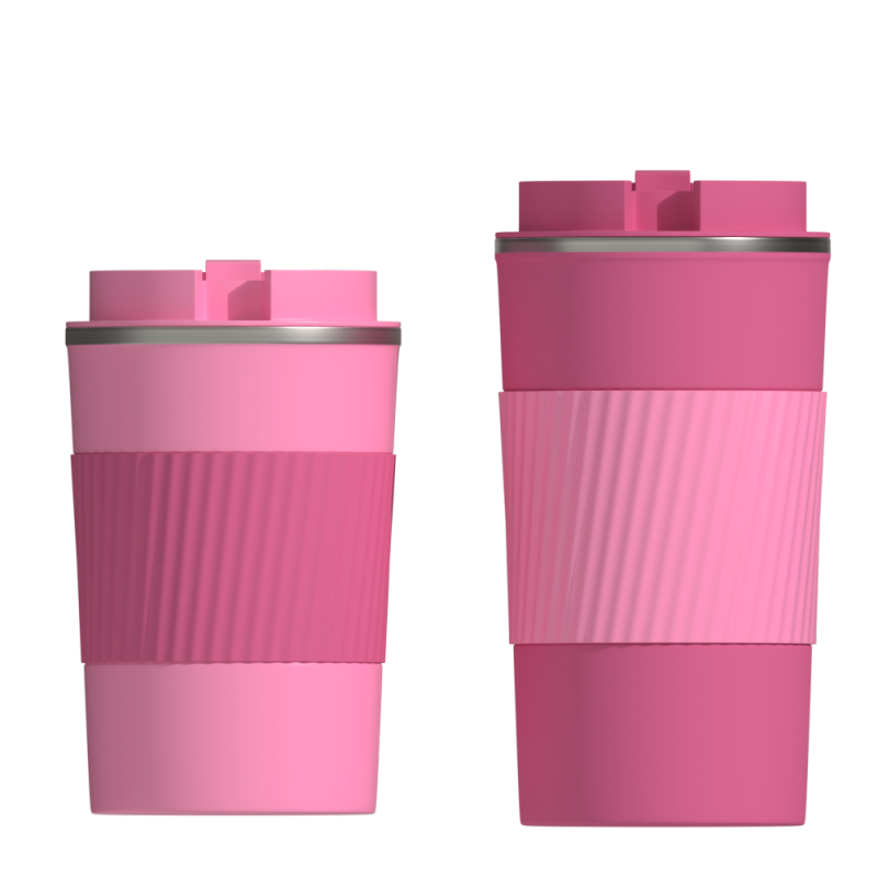 High quality custom logo travel coffee mug double wall vacuum insulate tumbler car cup thermos with flip lid