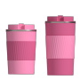 High quality custom logo travel coffee mug double wall vacuum insulate tumbler car cup thermos with flip lid