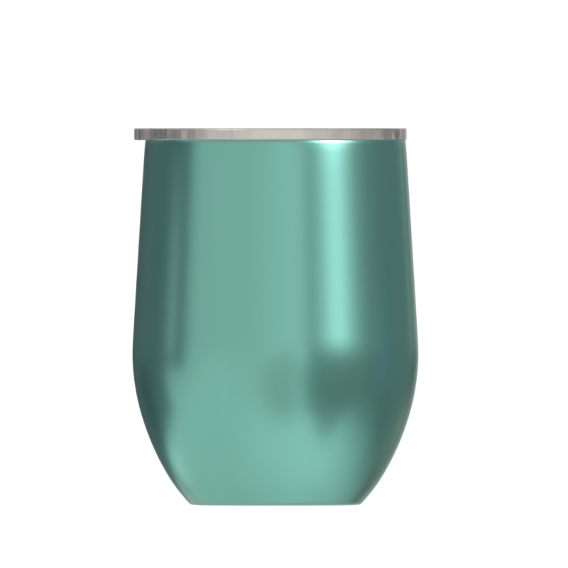 Wholesale Stemless 12oz Wine Tumbler Double Wall Customized Stainless Steel Vacuum Insulated Wine Glass with Lid