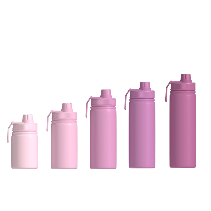 Großhandel mit großer Kapazität, vakuumisolierter Weithals-Edelstahl-Sportwasserflasche mit Strohhalm