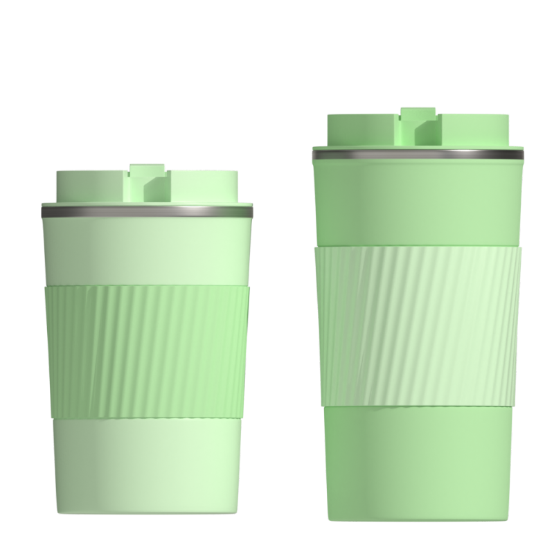 High quality custom logo travel coffee mug double wall vacuum insulate tumbler car cup thermos with flip lid