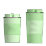 High quality custom logo travel coffee mug double wall vacuum insulate tumbler car cup thermos with flip lid