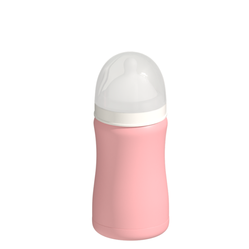 Bpa free baby bottle Double wall stainless steel insulated baby bottle with pacifier