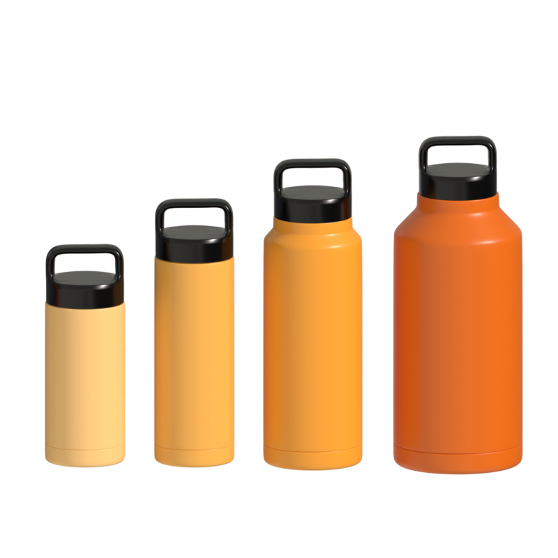 36 Oz Bottles Sport Powder Coated Flask 18oz 36oz 64oz Stainless Steel Insulated Water Bottle