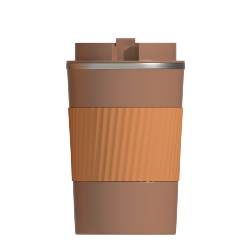 Wholesale Hongtai Drinkware Coffee Tumbler 380ml Stainless Steel Double Wall Insulated Travel Mug With Silicone Sleeve