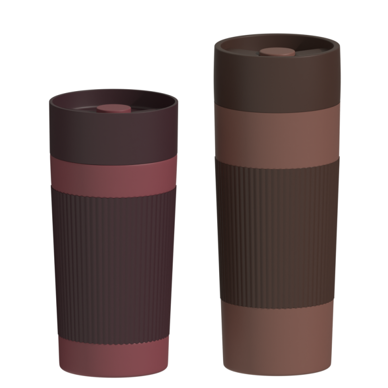 17OZ Stainless Steel Vacuum  Insulated Travel Coffee Tumbler Thermos Flask With Silicone Sleeve Travel Mug