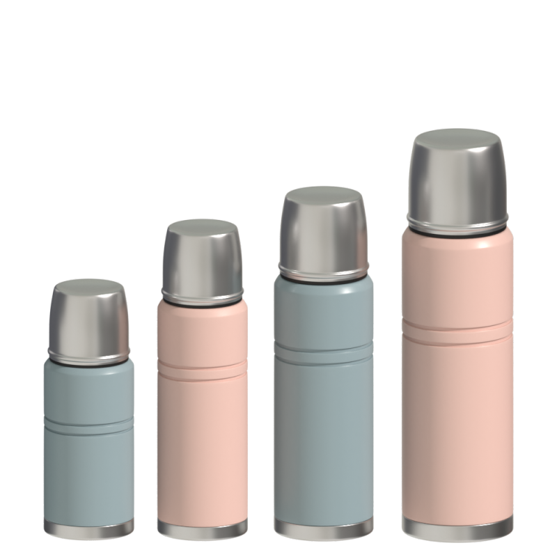 High quality custom logo travel large capacity bottle double wall vacuum insulate tumbler bullet thermos with cup lid.