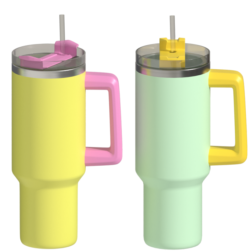 Wholesale Hot Selling Vacuum Insulated Tumbler 40 oz Outdoor Travel Cup Custom Stainless Steel Tumbler with Straw Lid