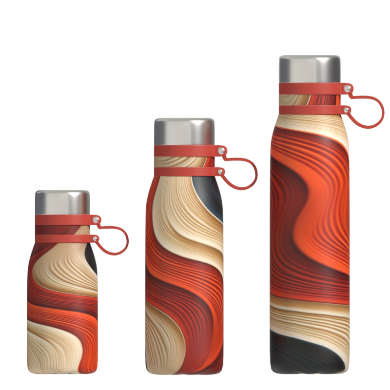 Hot Sale Stainless Steel Bottle Water 500ml Double Walled Vacuum Flask BPA Free Water Bottle with Silicone Handle
