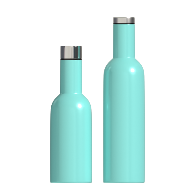 Thermos Set 500ml Double Wall Stainless Steel Vacuum Thermos With Two Cup Insulated Water Bottle