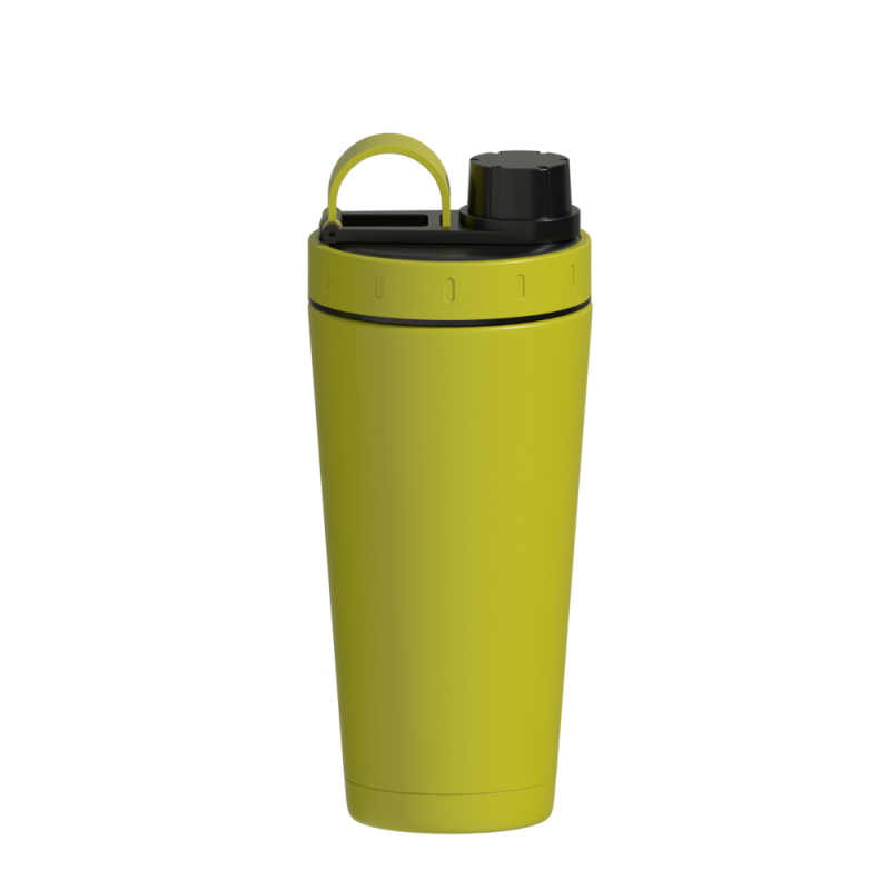 Factory wholesale 600ml Stainless Steel Double Wall Vacuum Insulated Protein Shaker Water Bottle With Metal Ball For GYM