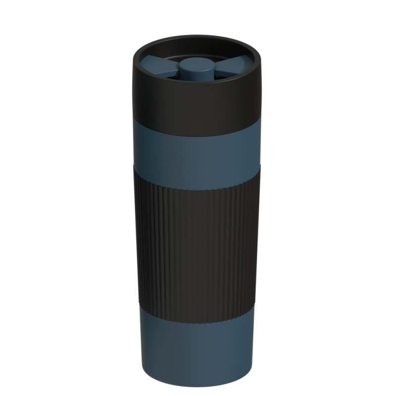 Hot selling custom logo&color 450 ml Vacuum insulated coffee mug thermos silicon sleeve car cup with 360 degree water outlet lid