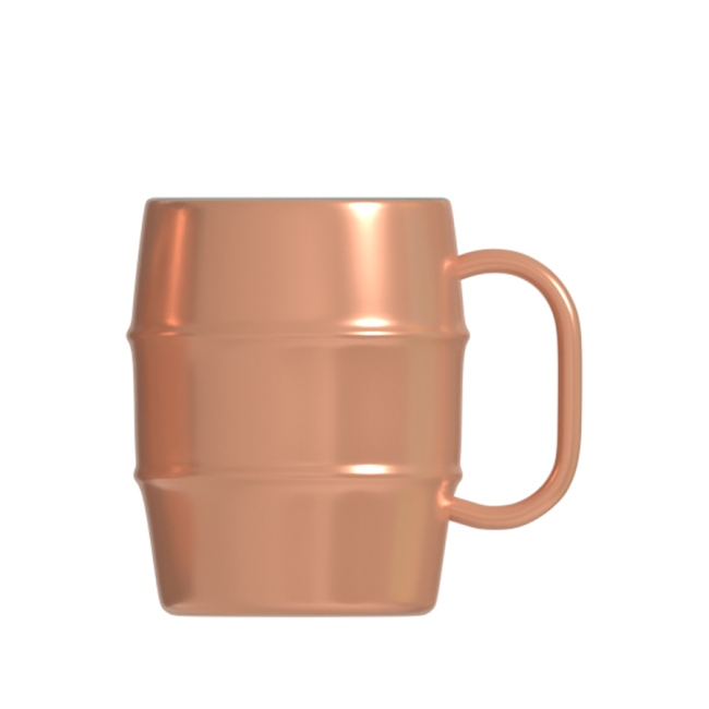 Multiple size double wall barrel shaped stainless steel beer cup with handle travel mug