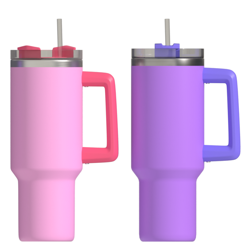 Wholesale Hot Selling Vacuum Insulated Tumbler 40 oz Outdoor Travel Cup Custom Stainless Steel Tumbler with Straw Lid