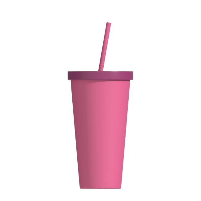 High Quality 500ml Coffee Cup Stainless Steel Keep Hot&Cold Glossy Tumbler Straw