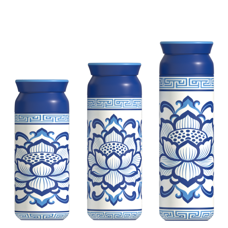 Japanese Style Stainless Steel Double Wall Insulated Vacuum Water Bottle Coffee Mug