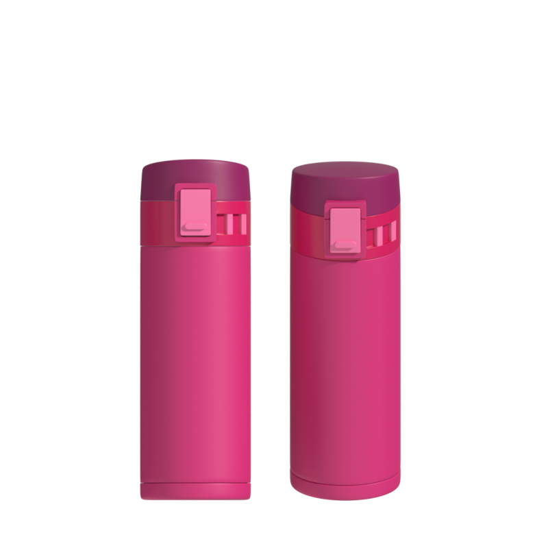 popular custom stainless steel straight flask double wall vacuum bottle large capacity sport water  thermos with button lid
