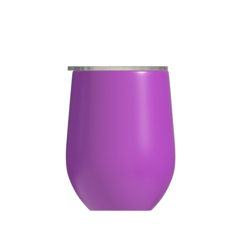 12oz Customized Double Wall 18/8 Stainless Steel Insulated Wine Tumbler Travel Coffee Cups With Lid