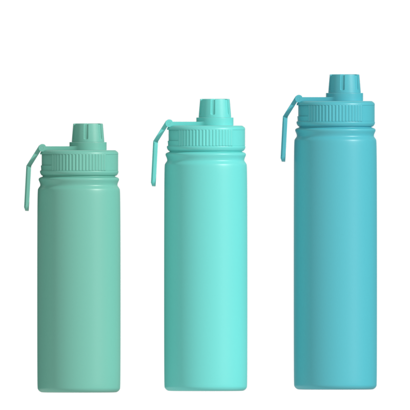 64OZ Stainless Steel Wide Mouth Vacuum Flasks Insulated Thermos For Outdoor With Multiple Lids Sport Water Bottle