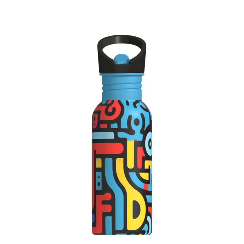 Eco-friendly Kids Warmer Cup Stainless Steel Double Wall Thermos Vacuum Flask Supplies With Straw Kids Water Bottle