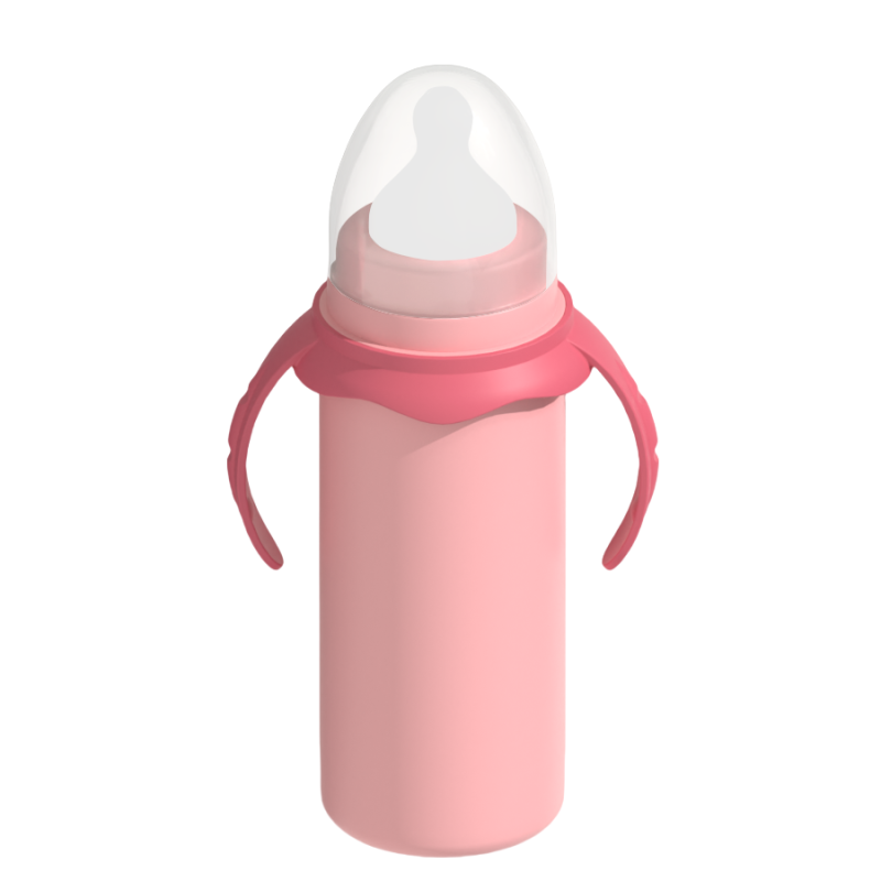 Stainless Steel Vacuum Flask Newborn Baby  Feeding Breast Nipples BPA Free Milk Bottle with handle