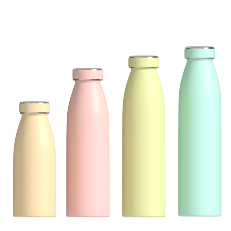 17OZ Stainless Steel Double Wall Insulated Vacuum Flasks With Different Lids Thermos Milk Water Bottle