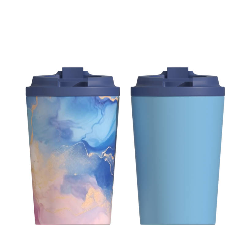 High Quality 350ml Stainless Steel Double Wall Insulated Coffee Mug  Water Cup With Black Color Lid