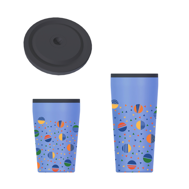 Hongtai Drinkware New Classic Coffee Thermo Mugs Leak-proof Water Cup Vacuum Flask with Straw Lid and Flip Lid and 3 Capacity Options