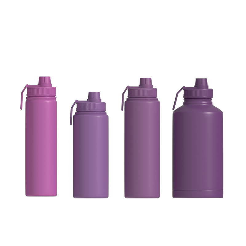 Großhandel mit großer Kapazität, vakuumisolierter Weithals-Edelstahl-Sportwasserflasche mit Strohhalm