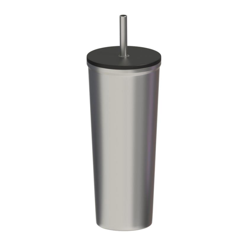 Wholesale BPA-free 24oz double wall plastic cups mesh Mosaic tumbler coffee cups with straws