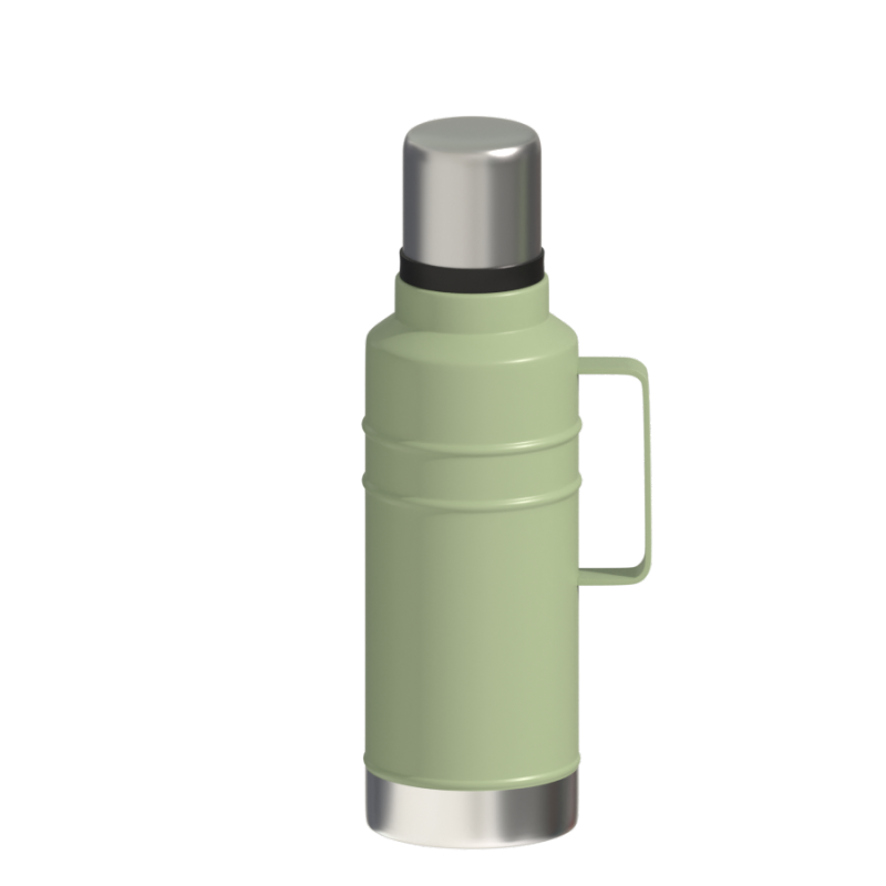 Eco Friendly Thermos 1.8L Hammer Coated Stainless Steel Vacuum Flask Double Wall Insulated Water Bottle with Handle