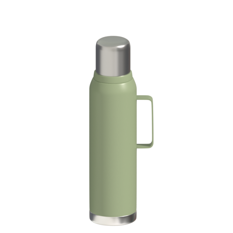 1L/1.3L/1.8L Stainless Steel Thermos Flask Vacuum Insulated Sport Water Bottle With Handle