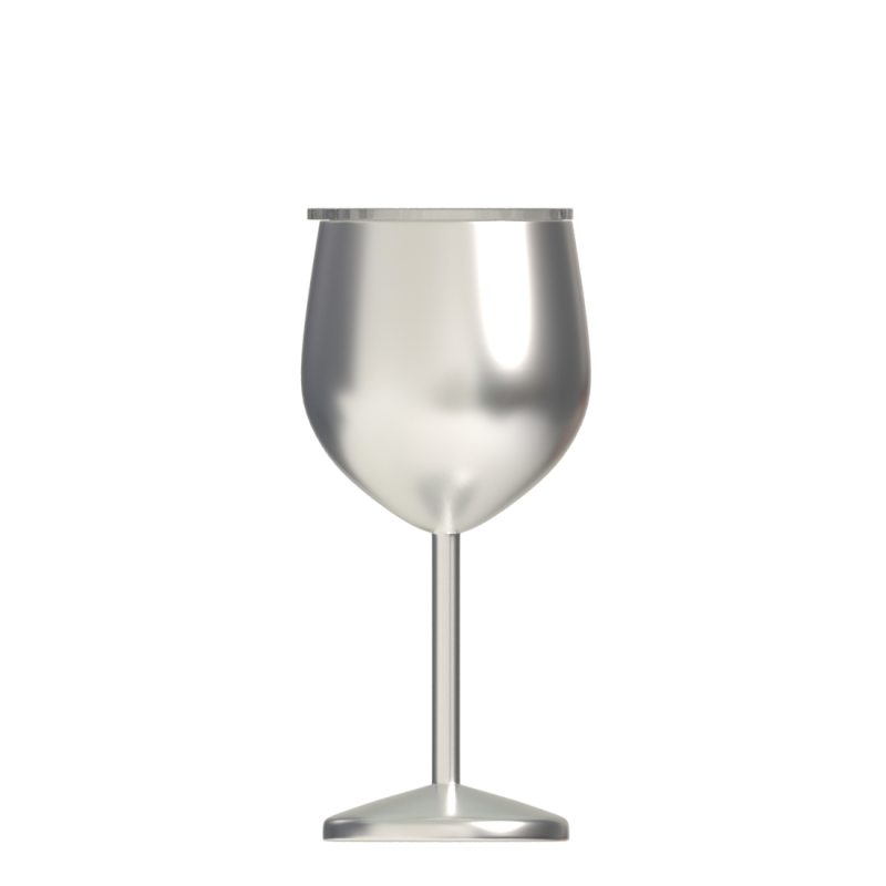 2023 Hot Selling Product 12 Oz Custom Stainless Steel Vacuum Goblet Bottle Insulated Wine Glass With Lid