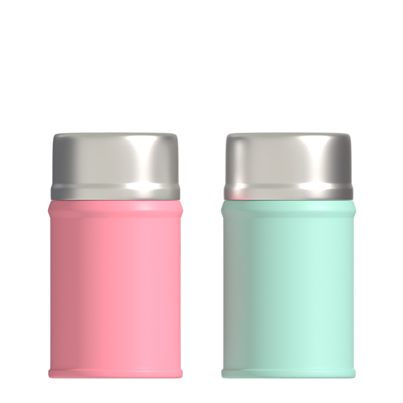 Custom high quality 750ml double wall vacuum stainless steel insulated food jar with spoon