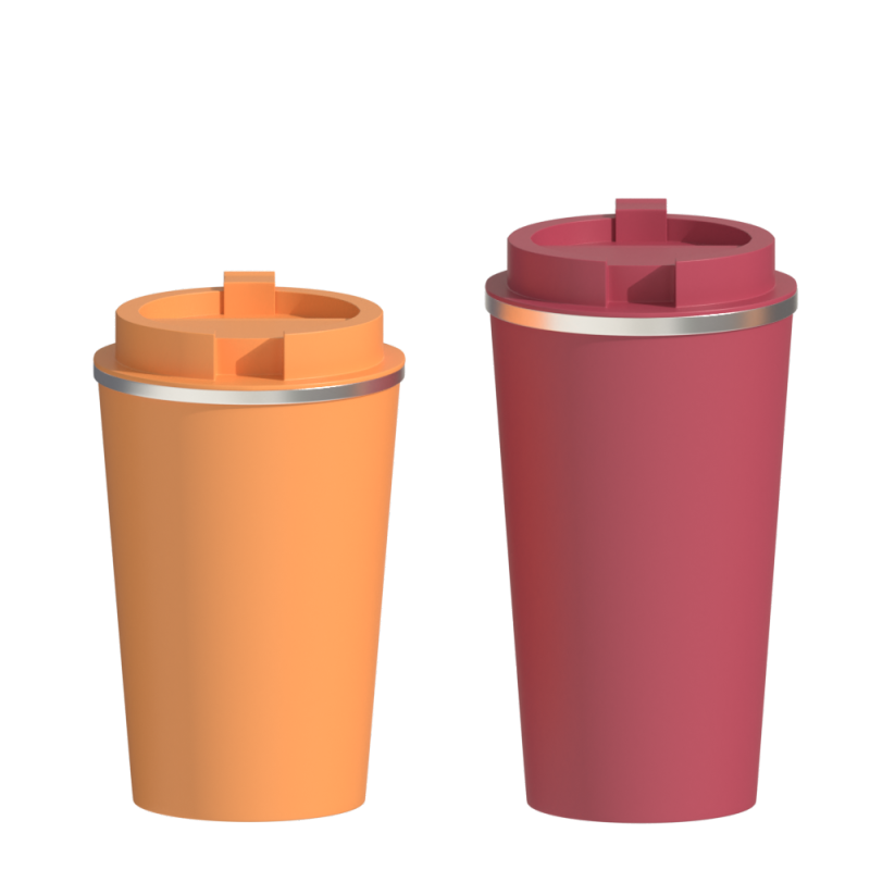 منتجات جديدة كوب قهوة عازل مزدوج من الفولاذ المقاوم للصدأ بالجملة مع غطاء إبداعي