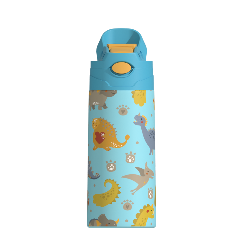 Wholesale 350ml water bottle Vacuum Insulated Thermos Flask Stainless Steel Water Bottle with Straw for Kids